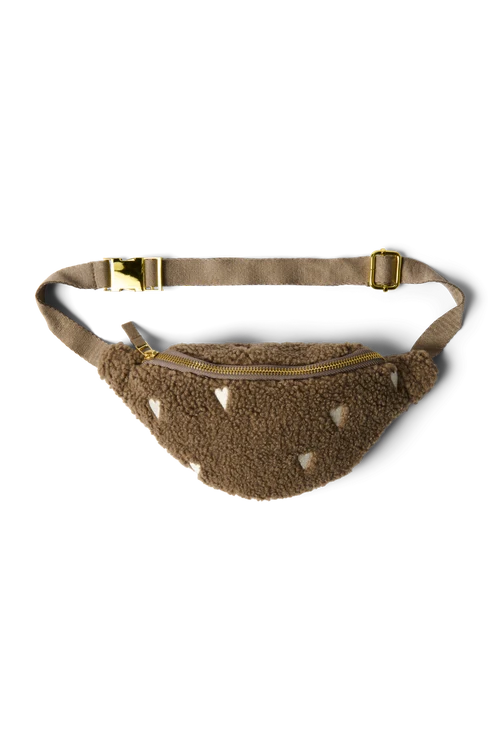 Teddy Mini Fanny Pack | Brown Hearts