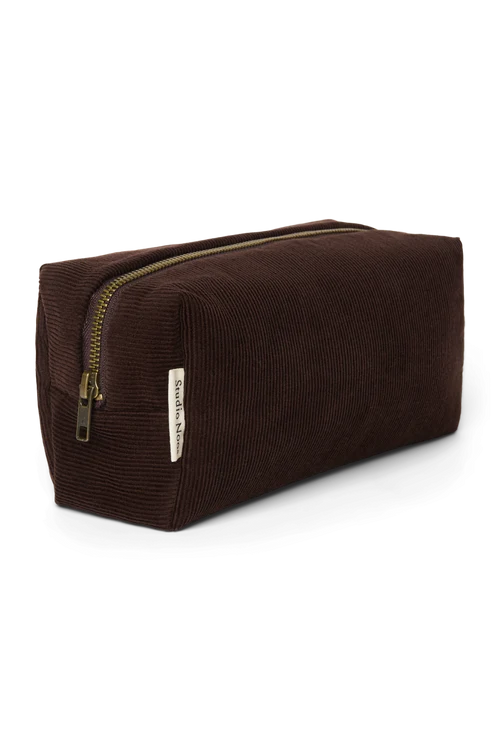 Rib Puffy Pouch | Dark Brown