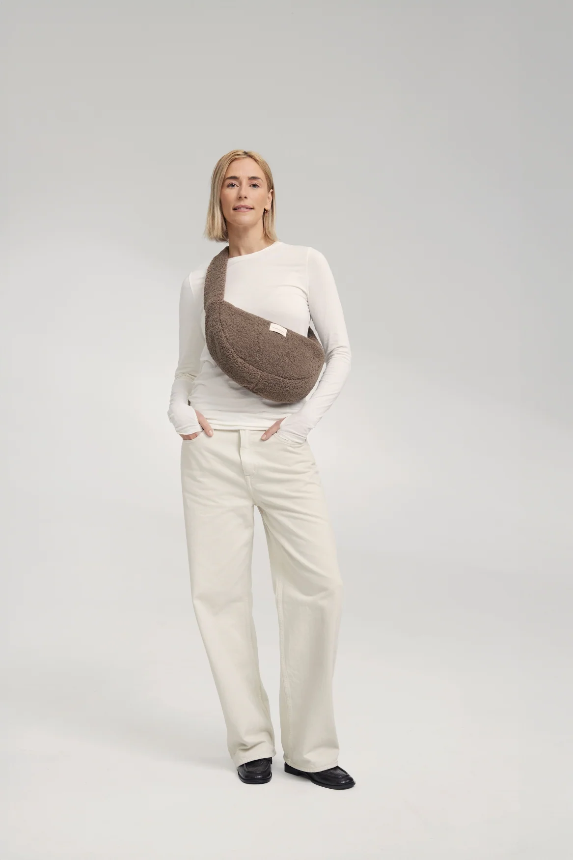 Teddy Mini Cross Body Bag | Brown