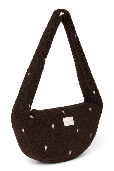 Teddy Mini Cross Body Bag | Chocolate Hearts