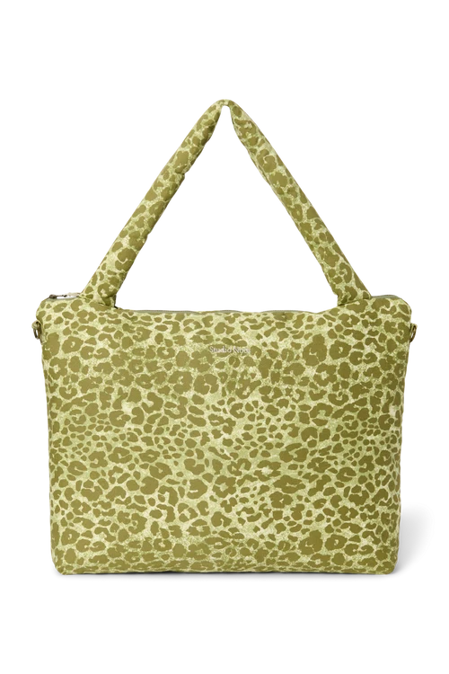 Cotton Diaper Bag | Green Leopard