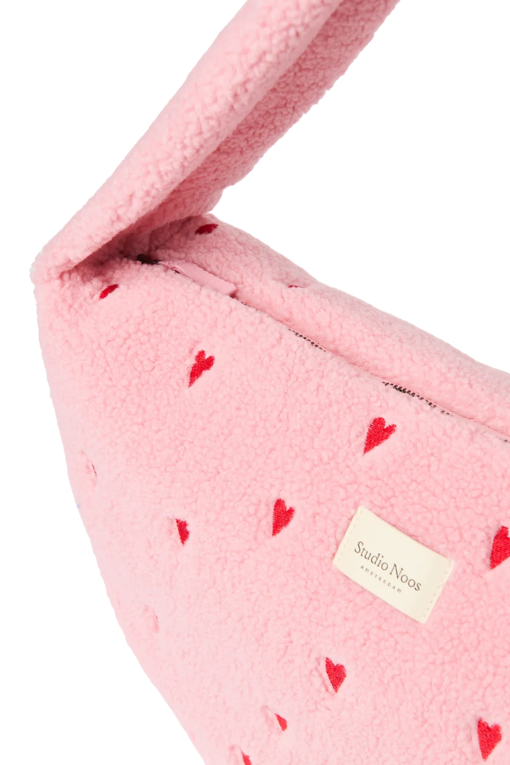 Teddy Cross Body Bag | Light Pink Hearts