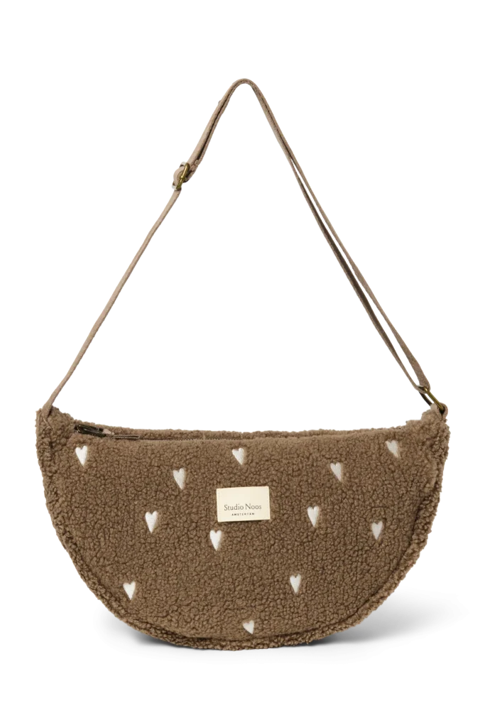 Teddy Adult Fanny Pack | Brown Hearts