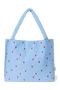 Puffy Mom Bag | Light Blue Hearts