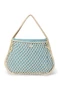Blue-Yellow Reversible Insert | Natural Macram&eacute; Mom Bag with