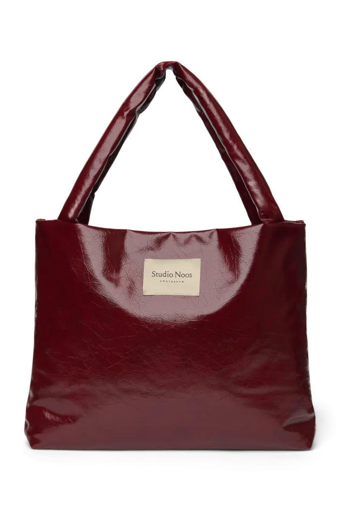 Vegan Leather Mom Bag | Burgundy
