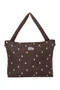 Puffy Diaper Bag | Brown Hearts