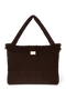 Rib Puffy Diaper Bag | Dark Brown
