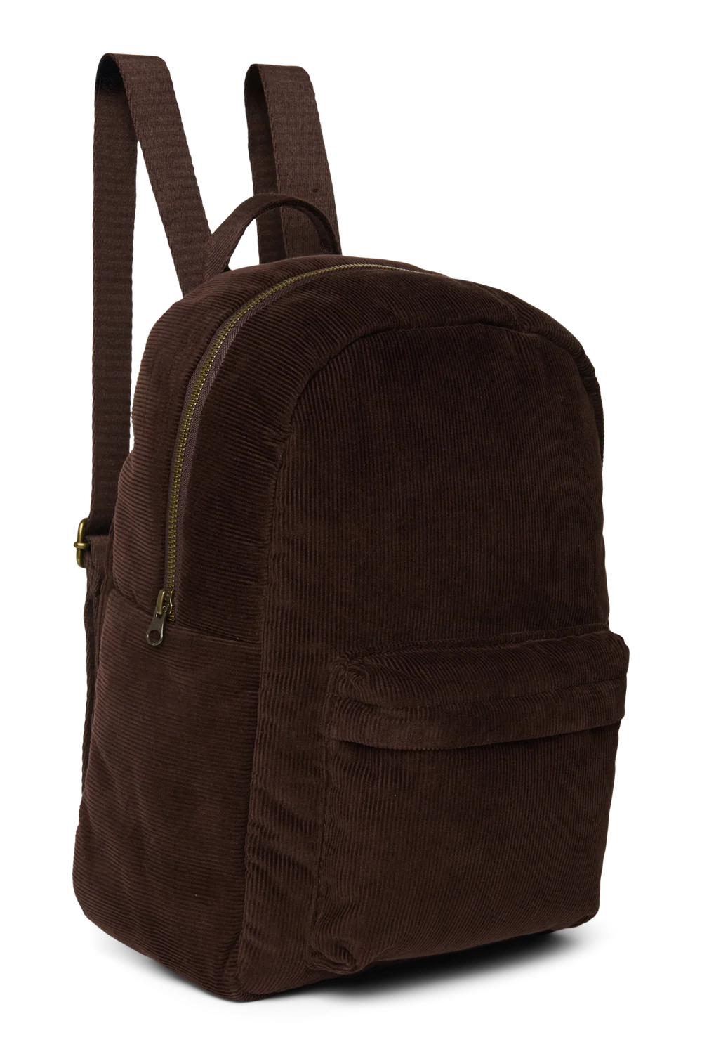 Rib Puffy Midi Backpack | Dark Brown