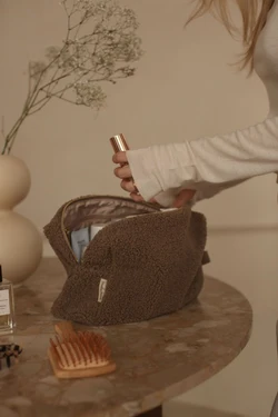 Teddy Toiletry Bag | Brown