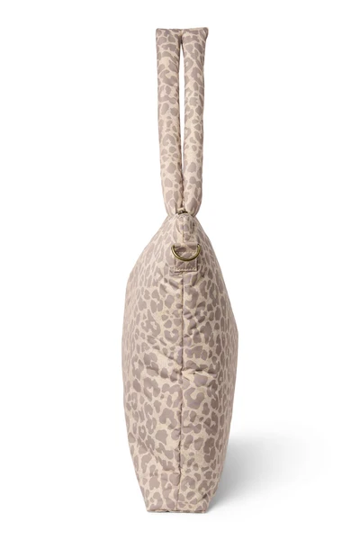 Puffy Diaper Bag | Beige Leopard
