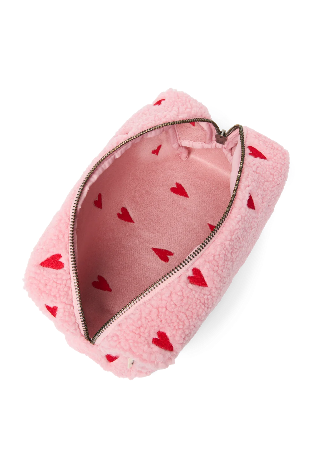 Teddy Pouch | Light Pink Hearts