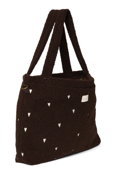 Teddy Diaper Bag | Chocolate Hearts
