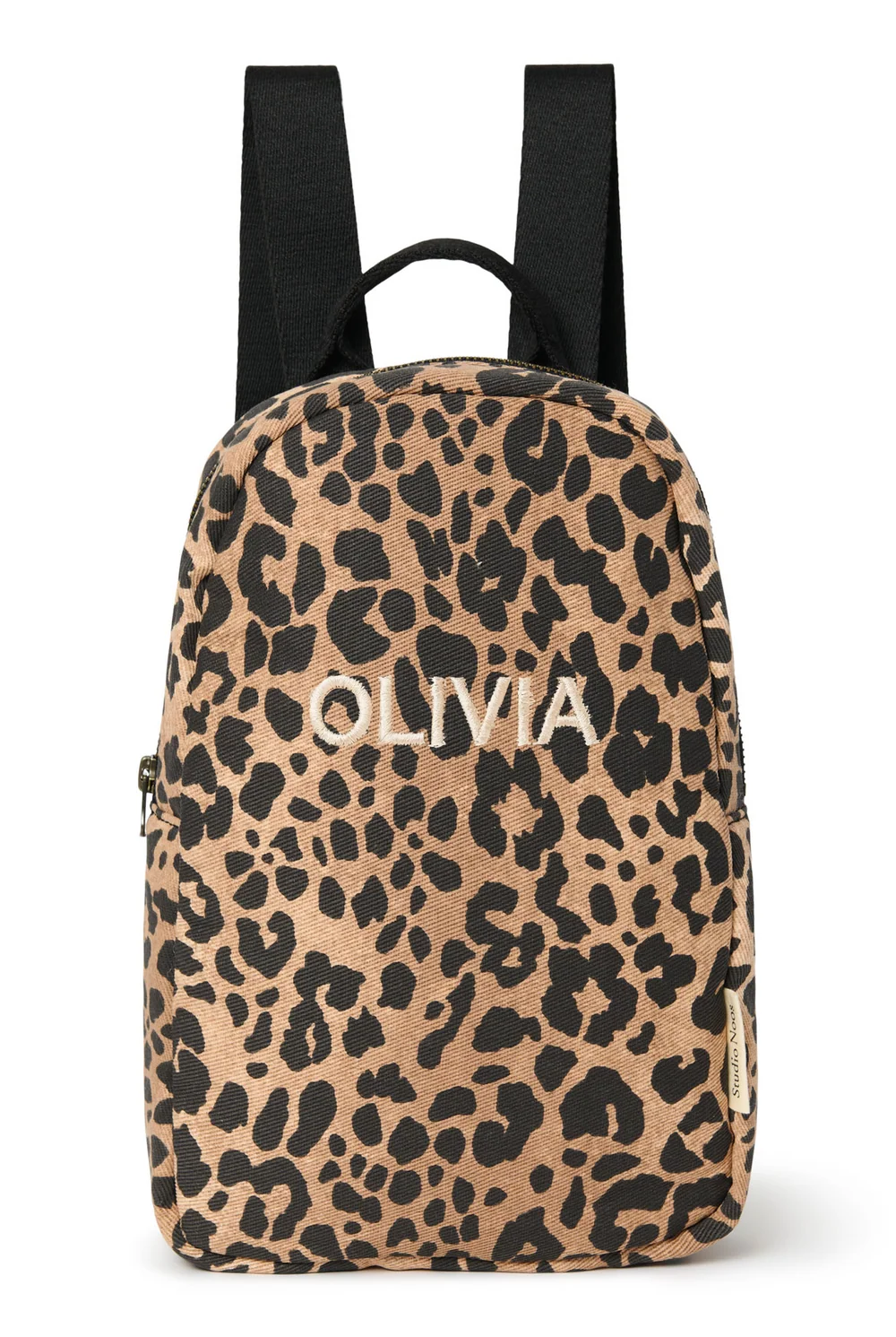Cotton Mini Backpack | Brown Leopard