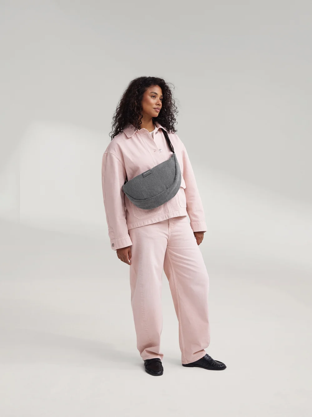 Denim Adult Fanny Pack | Grey