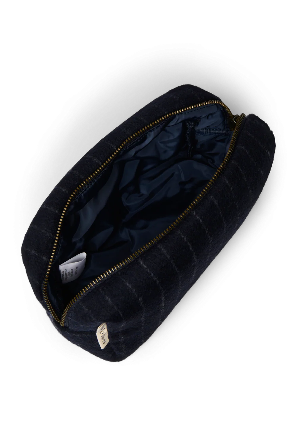 Flannel Chalkstripe Pouch | Dark Blue
