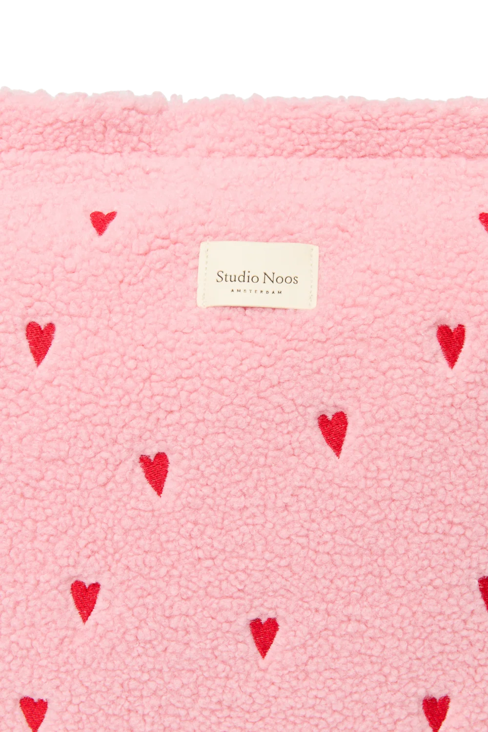 Teddy Diaper Bag | Light Pink Hearts