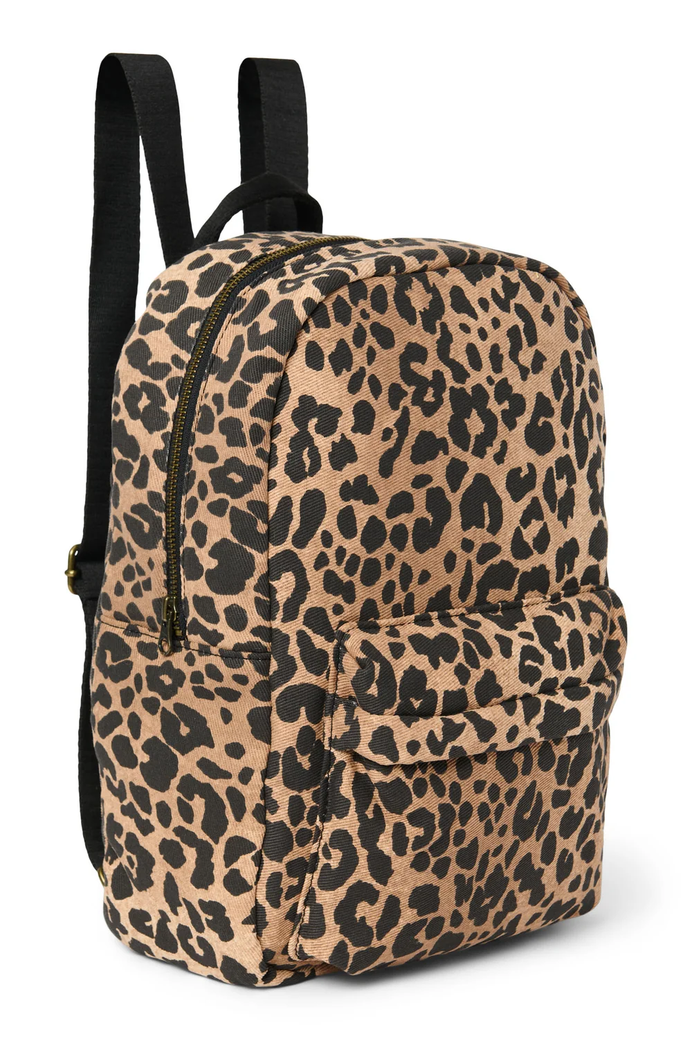 Cotton Midi Backpack | Brown Leopard