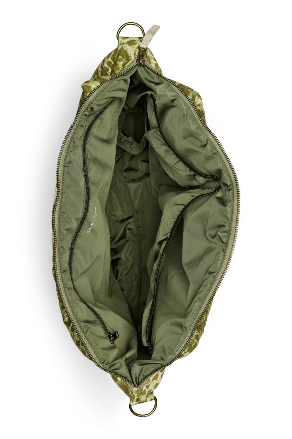 Cotton Diaper Bag | Green Leopard