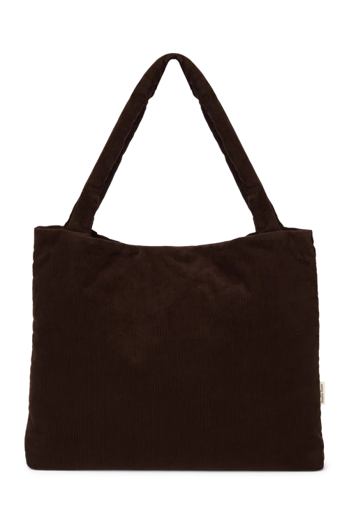 Rib Puffy Mom Bag | Dark Brown