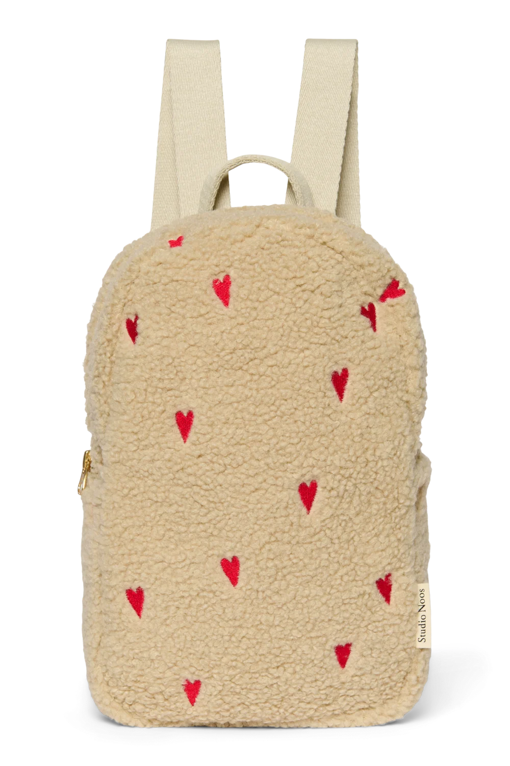 Teddy Mini Backpack | Ecru Hearts