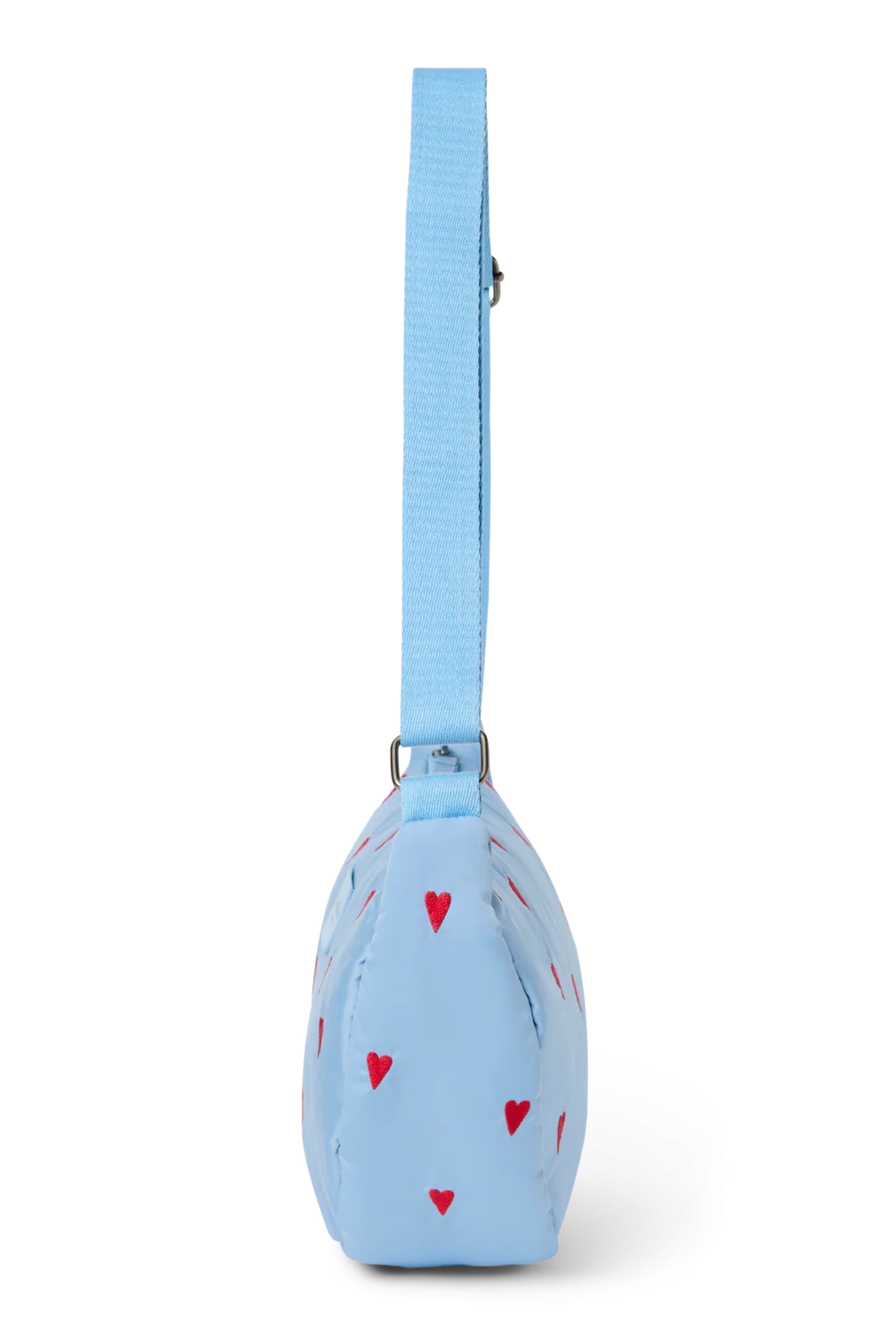 Puffy Adult Fanny Pack | Light Blue Hearts