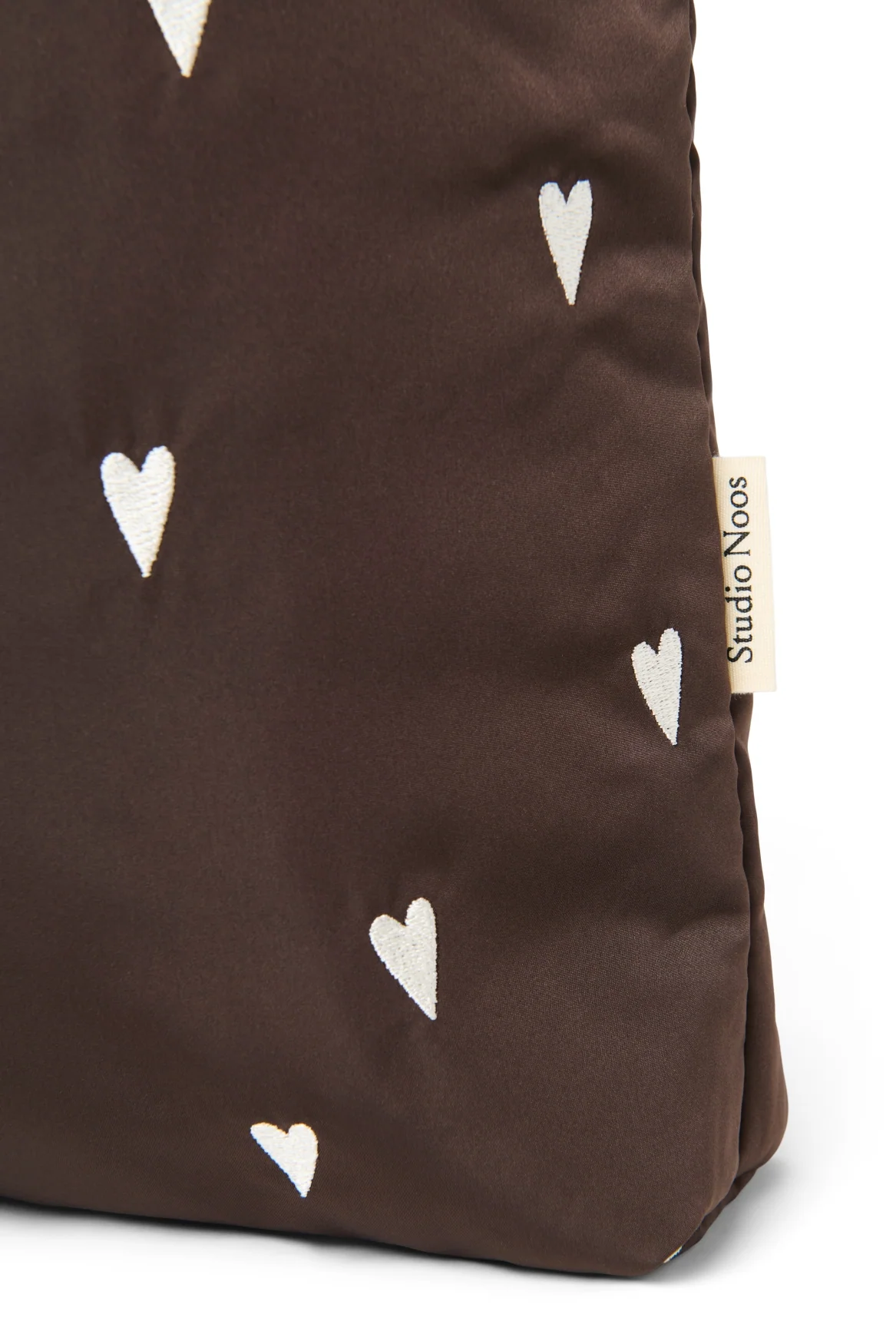 Puffy Mom Bag | Brown Hearts