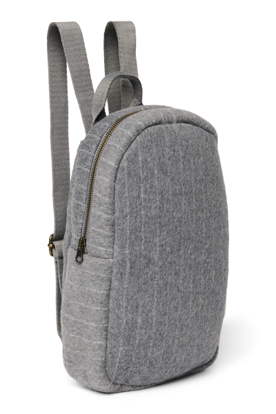 Flannel Chalkstripe Mini Backpack | Light Grey