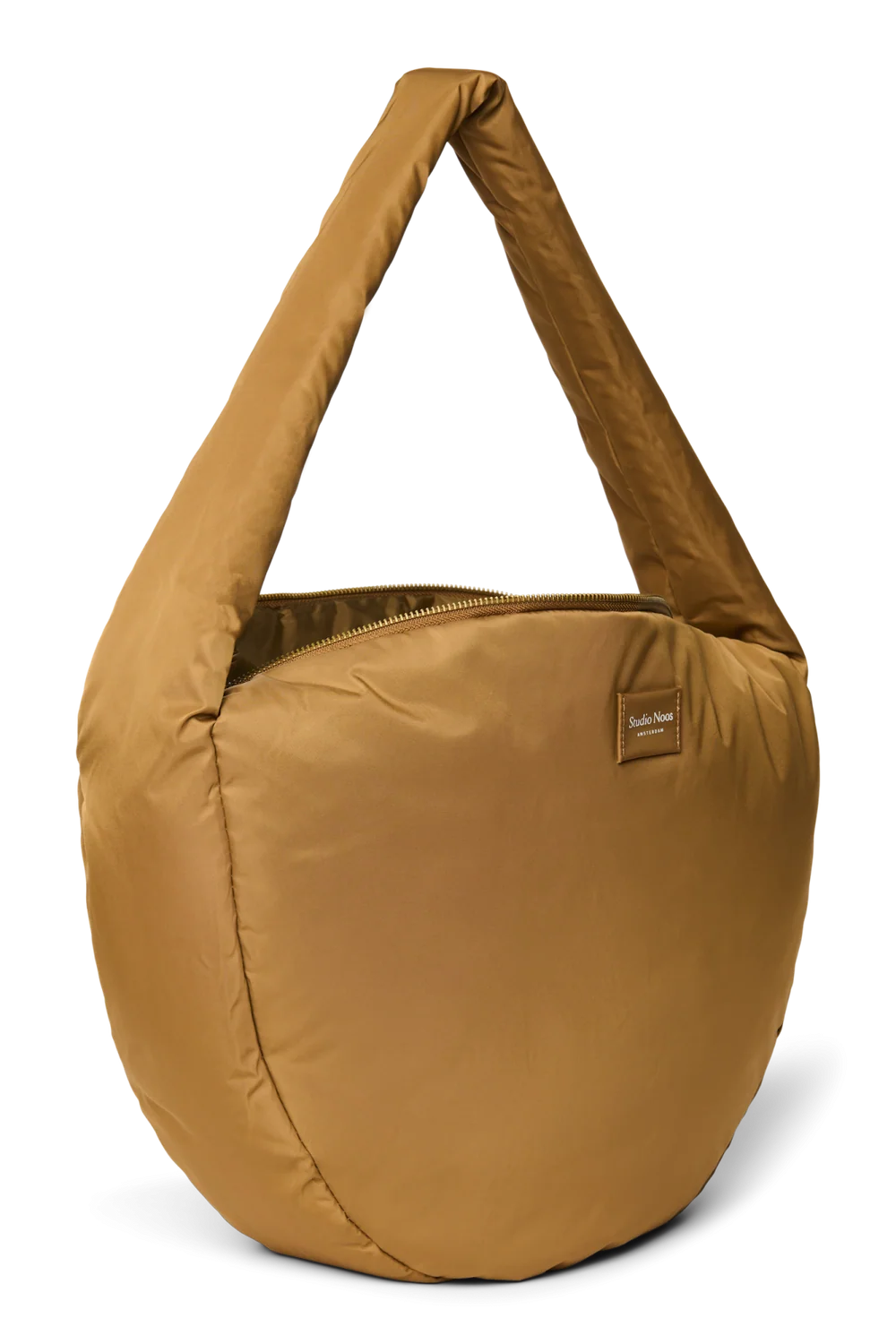Technical Puffy Cross Body Bag | Brown