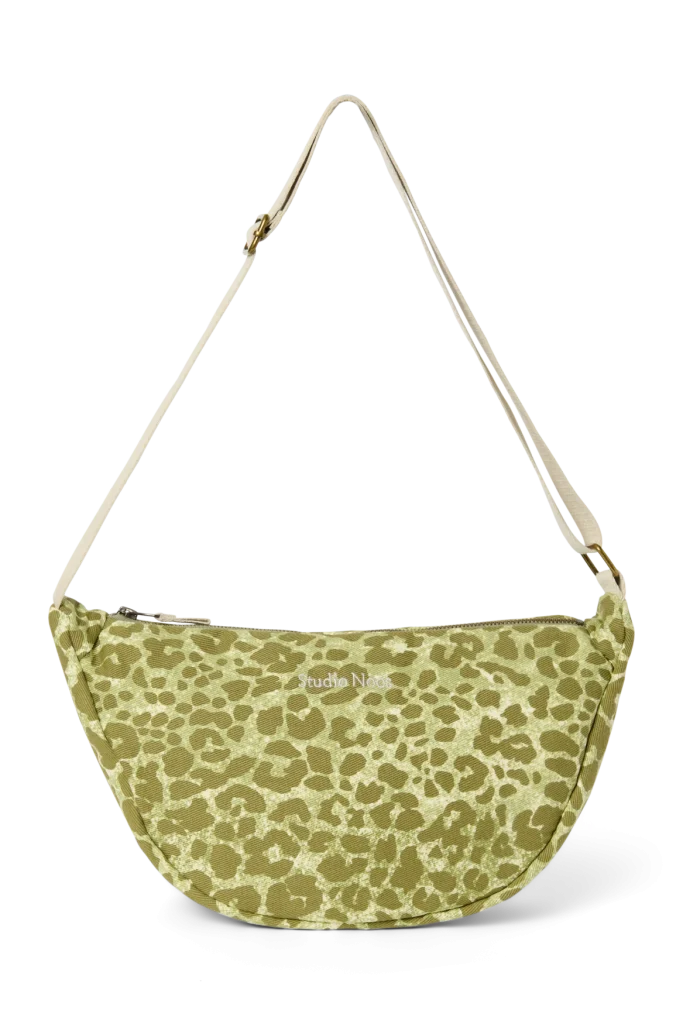 Cotton Adult Fanny Pack | Green Leopard