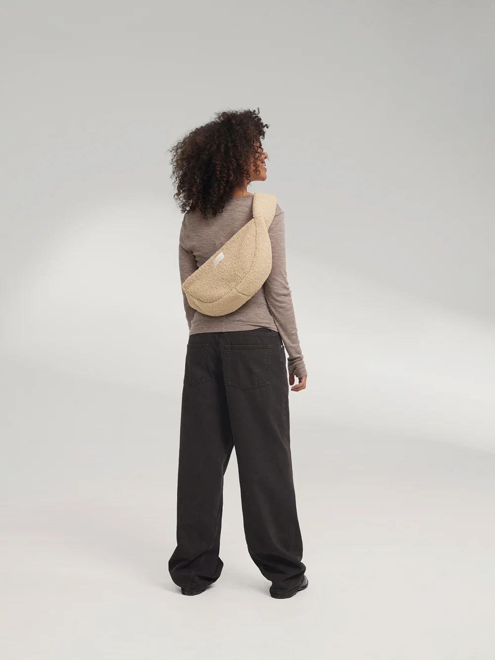 Teddy Mini Cross Body Bag | Ecru