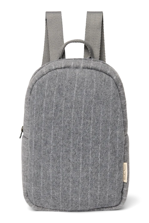 Flannel Chalkstripe Mini Backpack | Light Grey