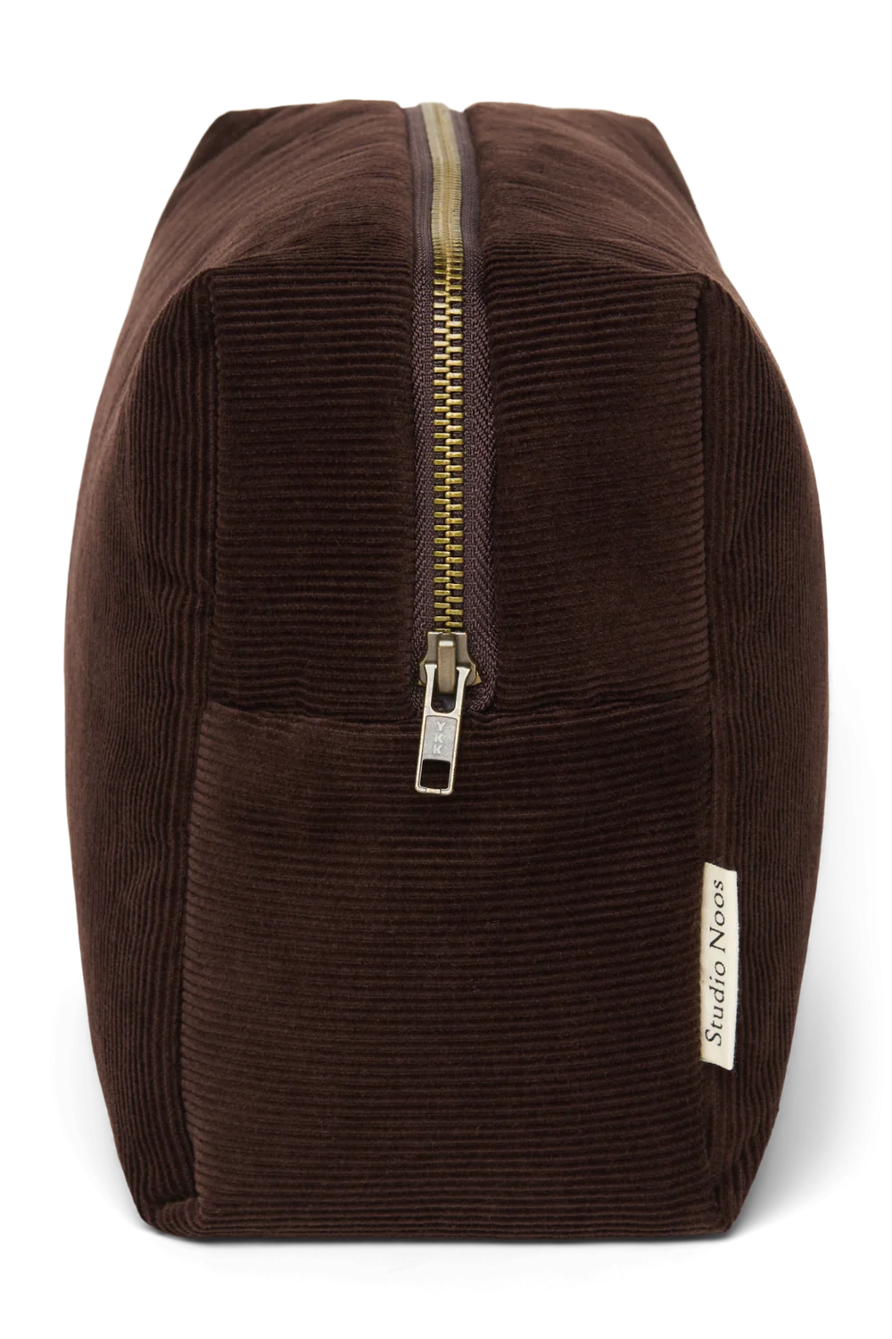 Rib Puffy Toiletry Bag | Dark Brown