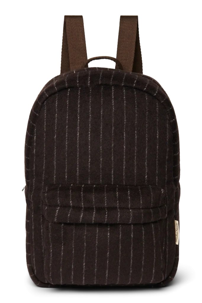 Flannel Chalkstripe Midi Backpack | Brown