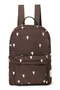 Puffy Midi Backpack | Brown Hearts
