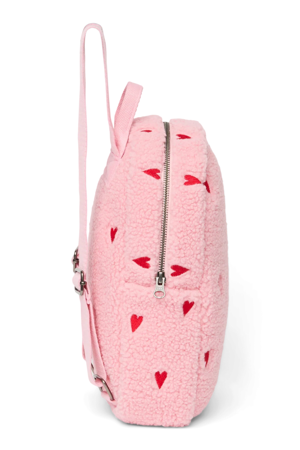 Teddy Mini Backpack | Light Pink Hearts
