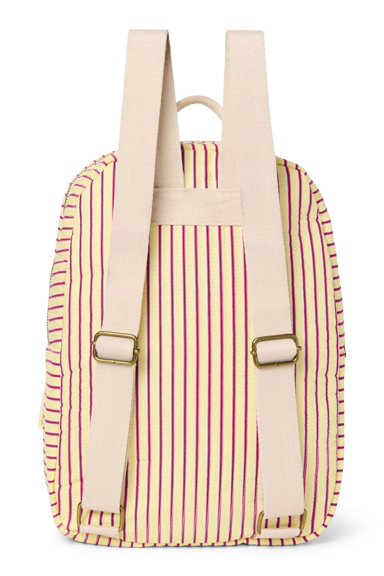 Poplin Striped Midi Backpack | Butter Yellow