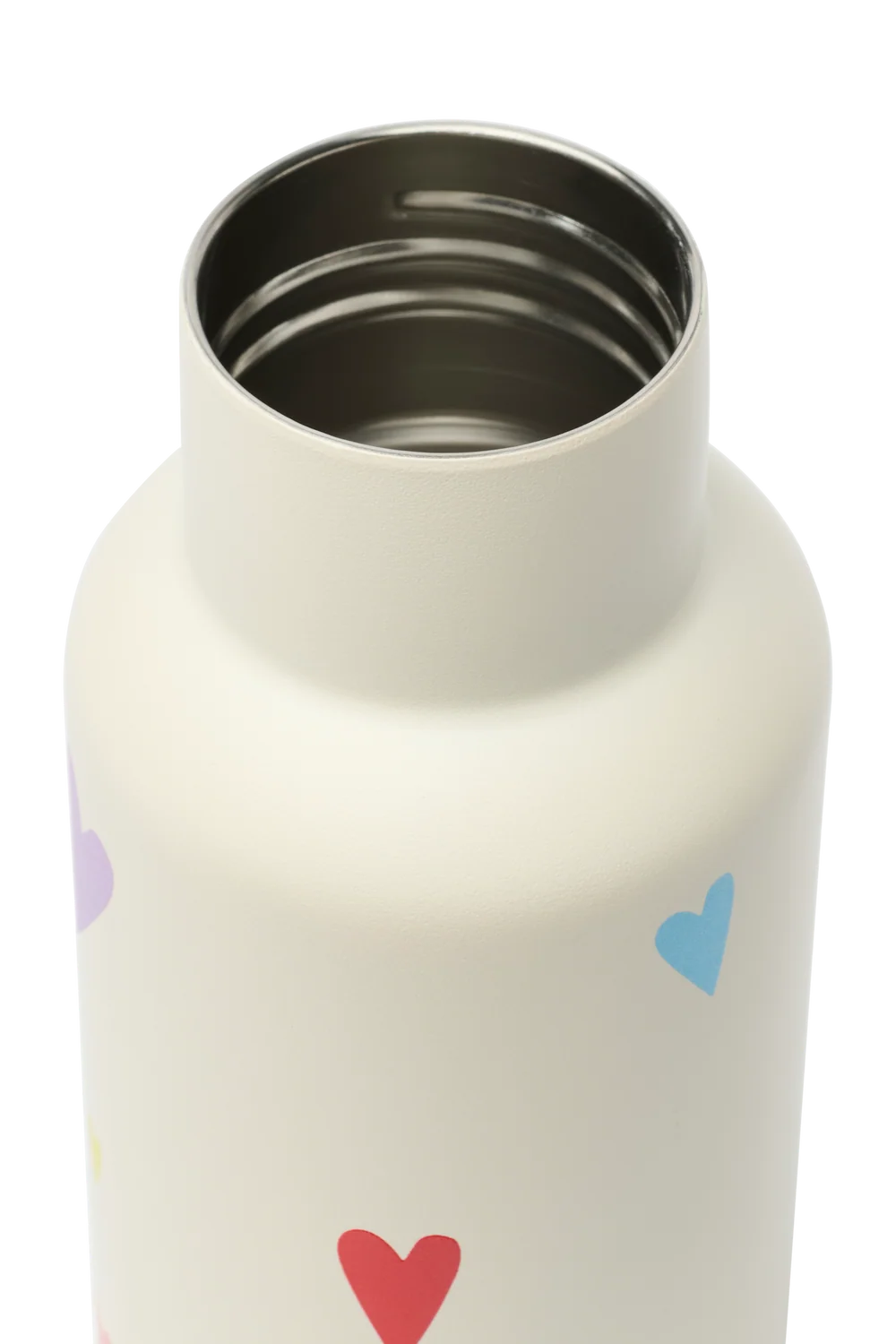 Stainless Steel Bottle 350ML | White Multicolor Hearts