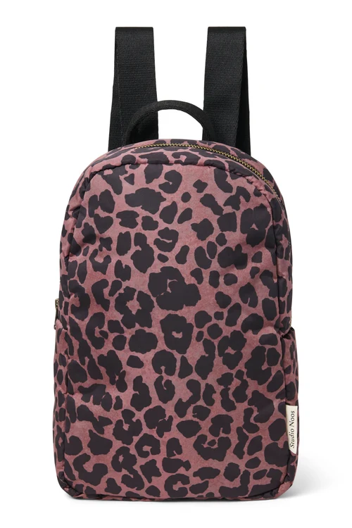 Puffy Mini Backpack | Red Leopard
