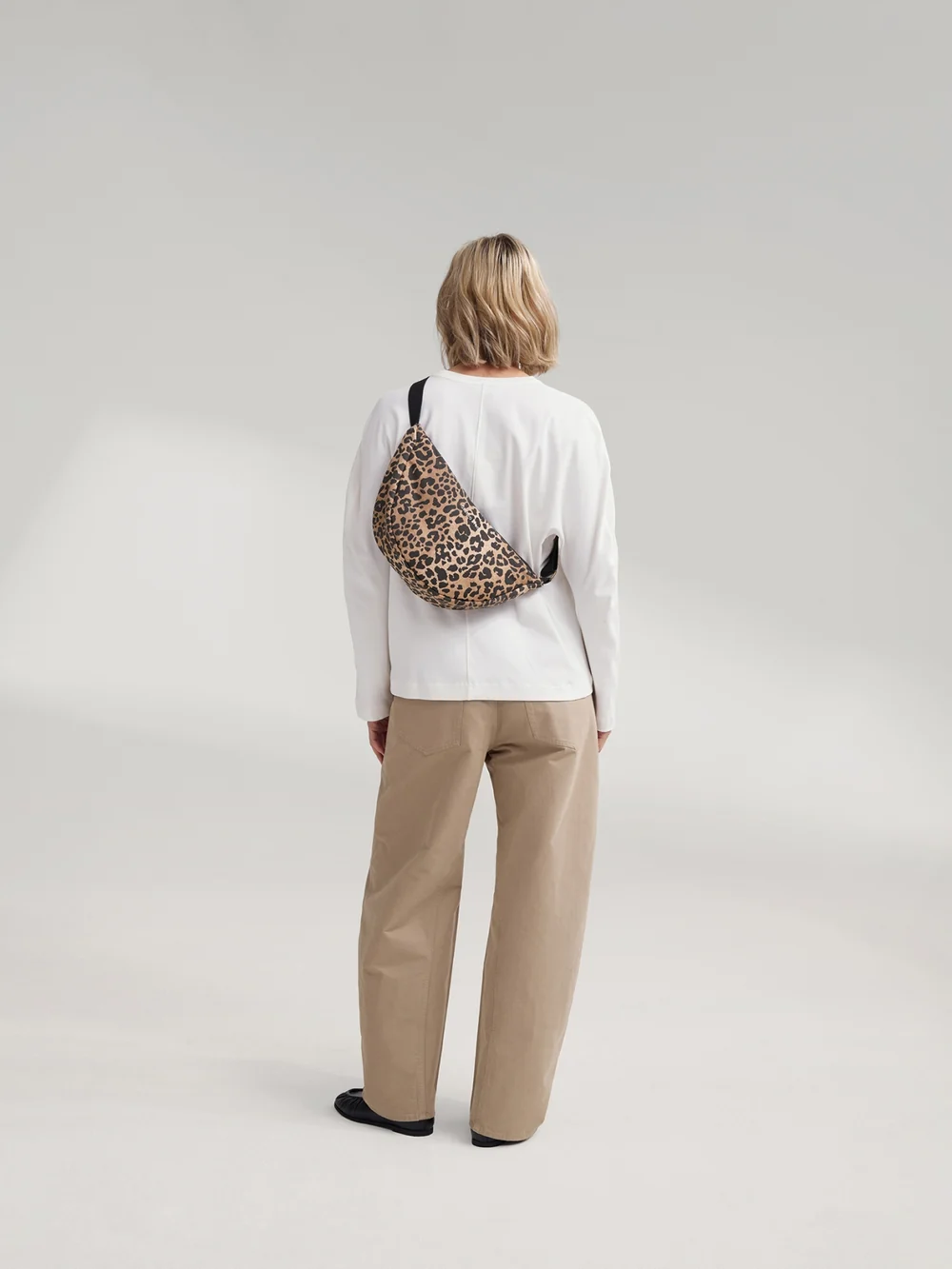 Cotton Adult Fanny Pack | Brown Leopard