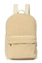 Teddy Midi Backpack Front Pocket | Ecru