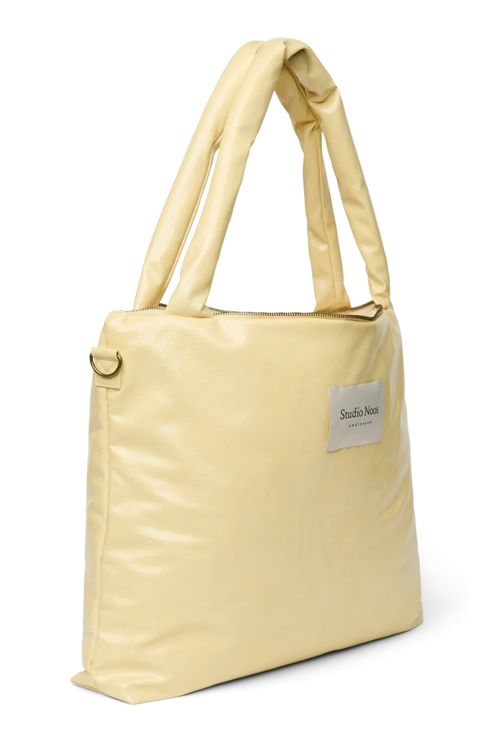 Vegan Leather Diaper Bag | Butter Yellow