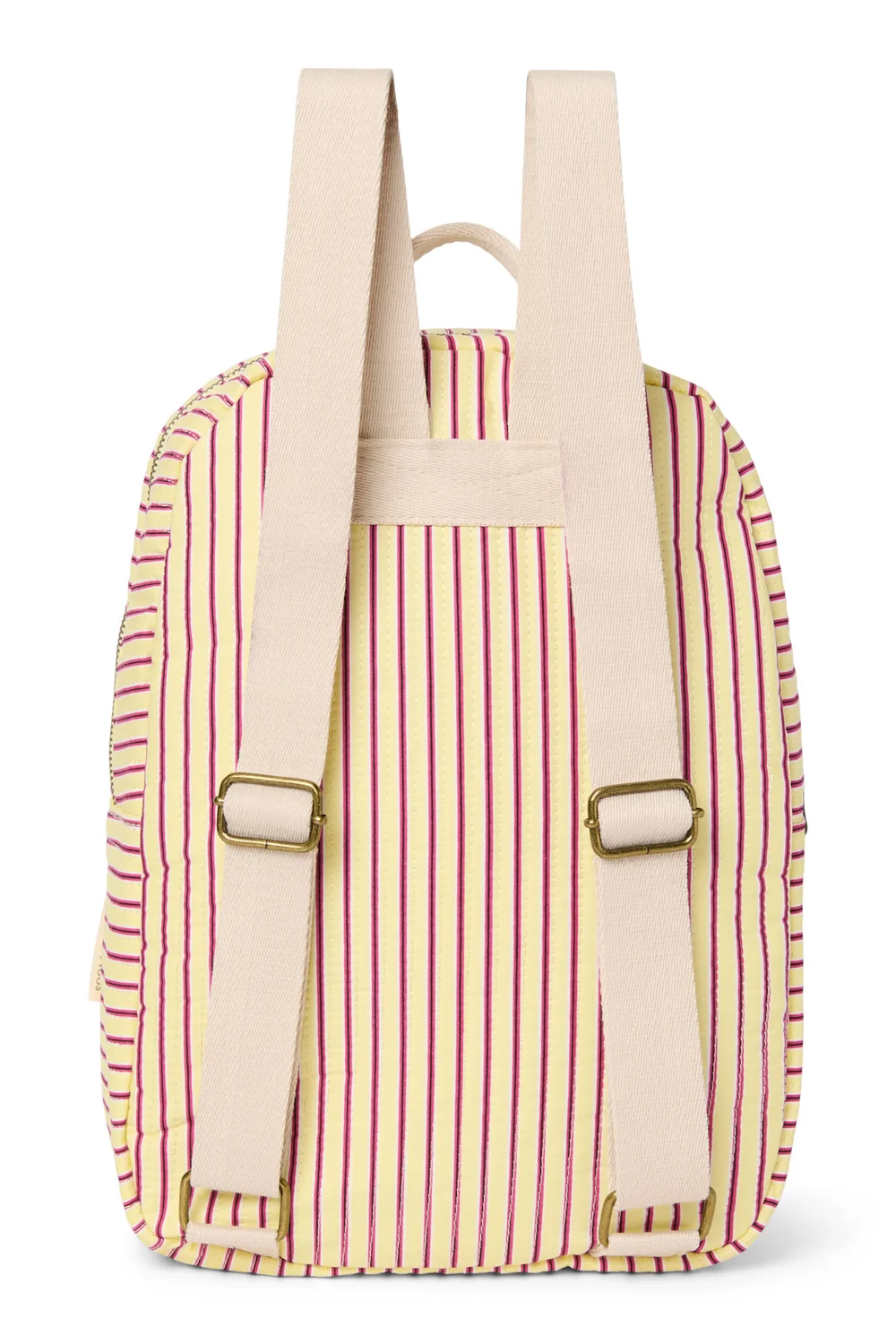 Poplin Striped Midi Backpack | Butter Yellow