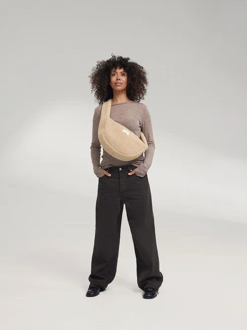 Teddy Mini Cross Body Bag | Ecru