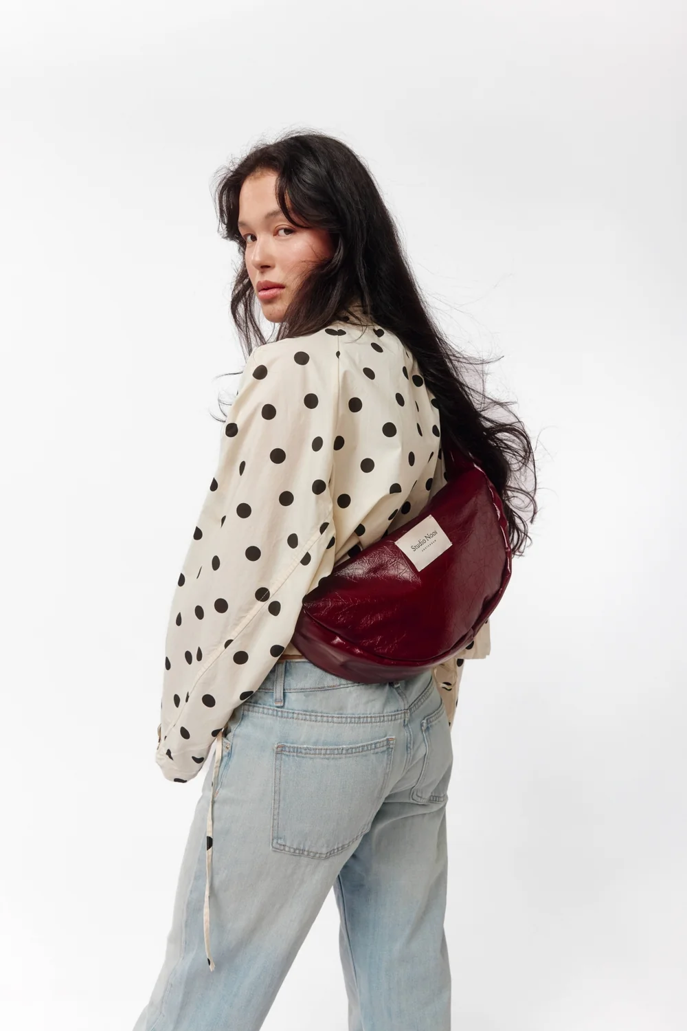 Vegan Leather Mini Cross Body Bag | Burgundy