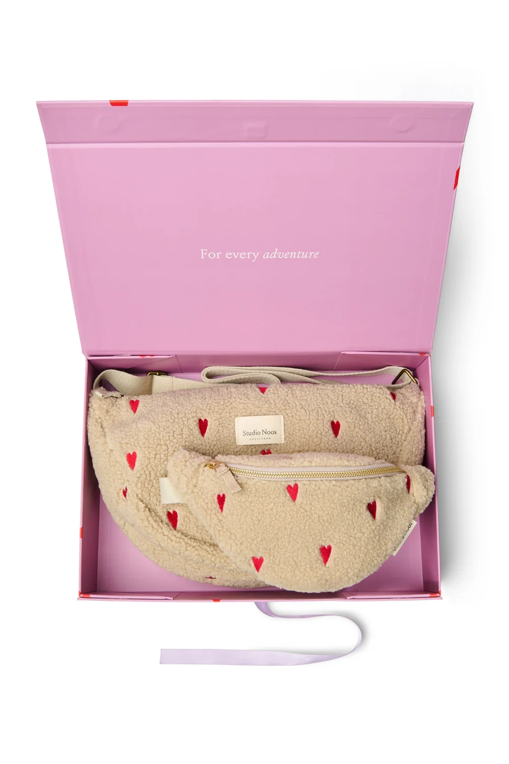 Matching Teddy Gift Set | Ecru Hearts