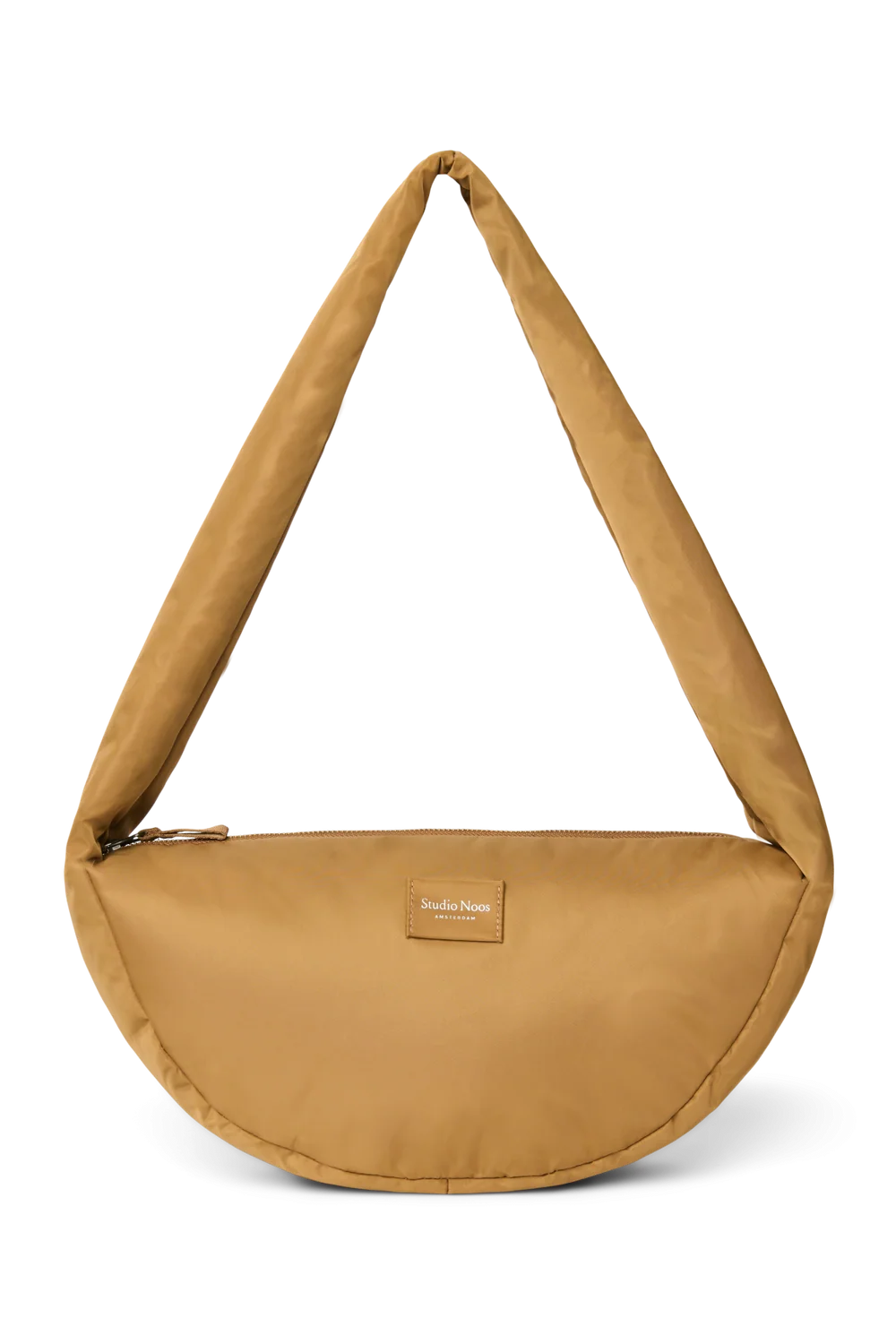 Technical Puffy Mini Cross Body Bag | Brown