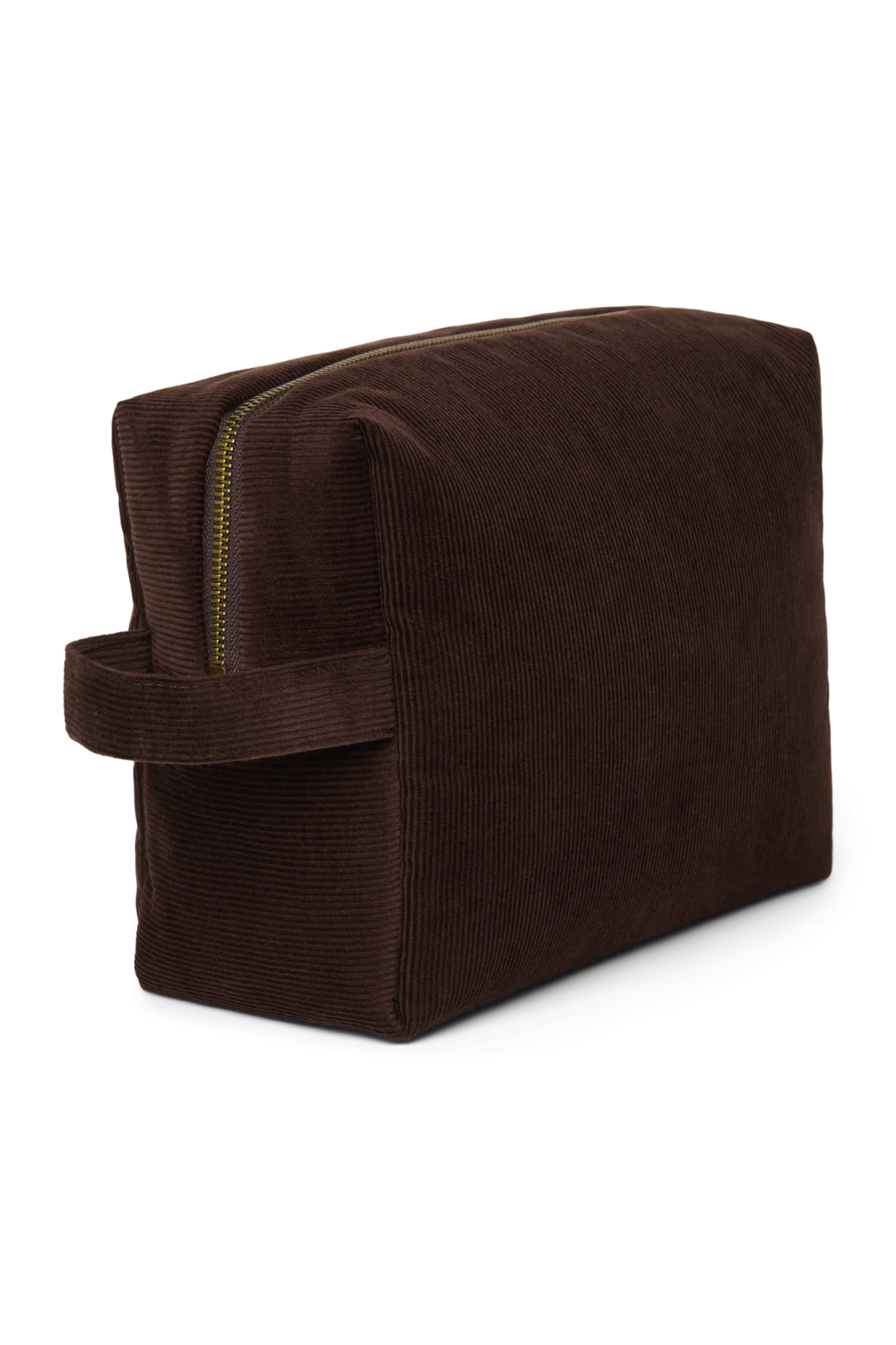 Rib Puffy Toiletry Bag | Dark Brown