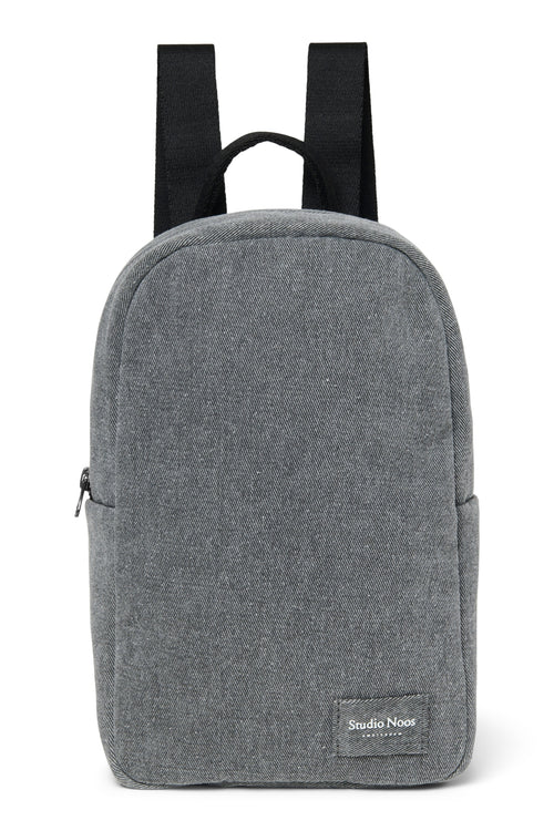 Denim Mini Backpack | Grey