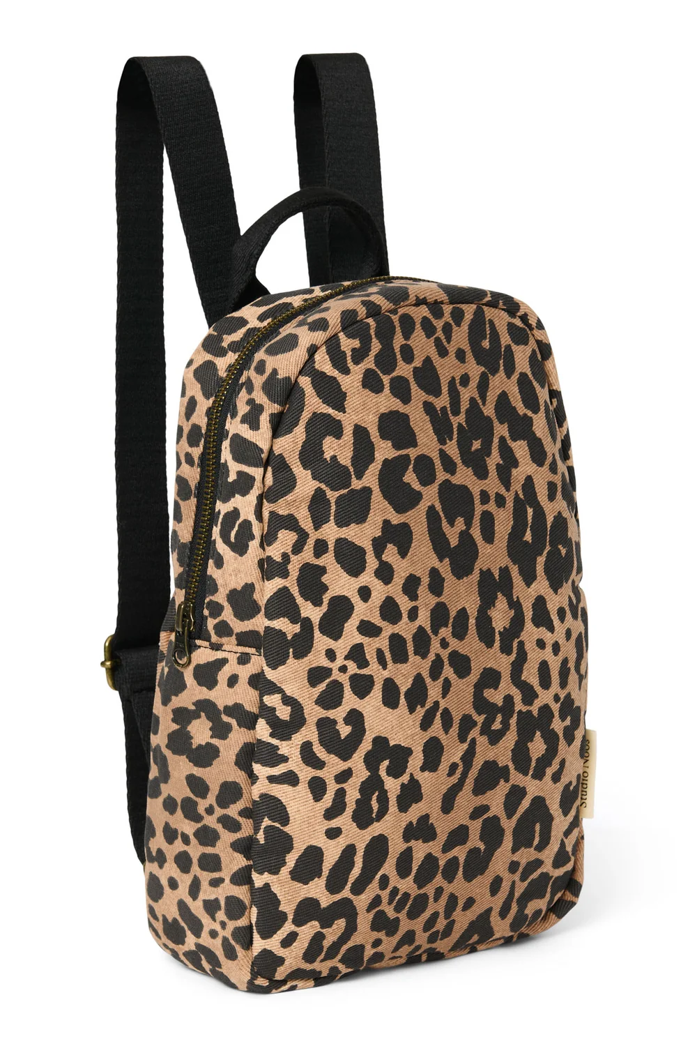 Cotton Mini Backpack | Brown Leopard